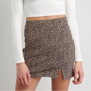 Garage Leopard Print Mini Skirt